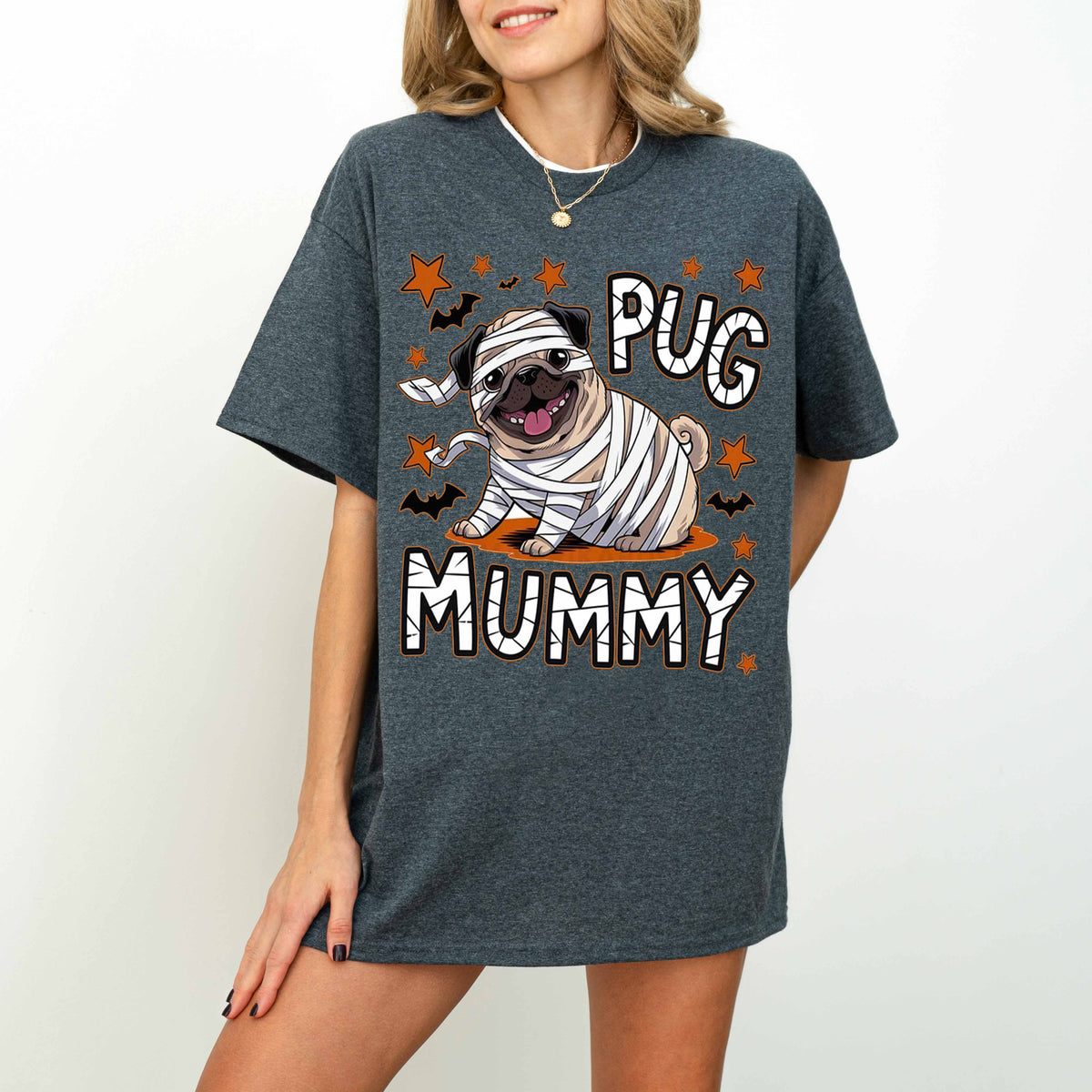 Pug Mummy Halloween Dog T-Shirt