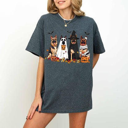 German Shepherd Halloween Shirt – Fall Ghost Dog Gift