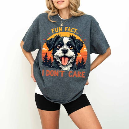 Fun Fact I Don’t Care Funny Dog T-Shirt