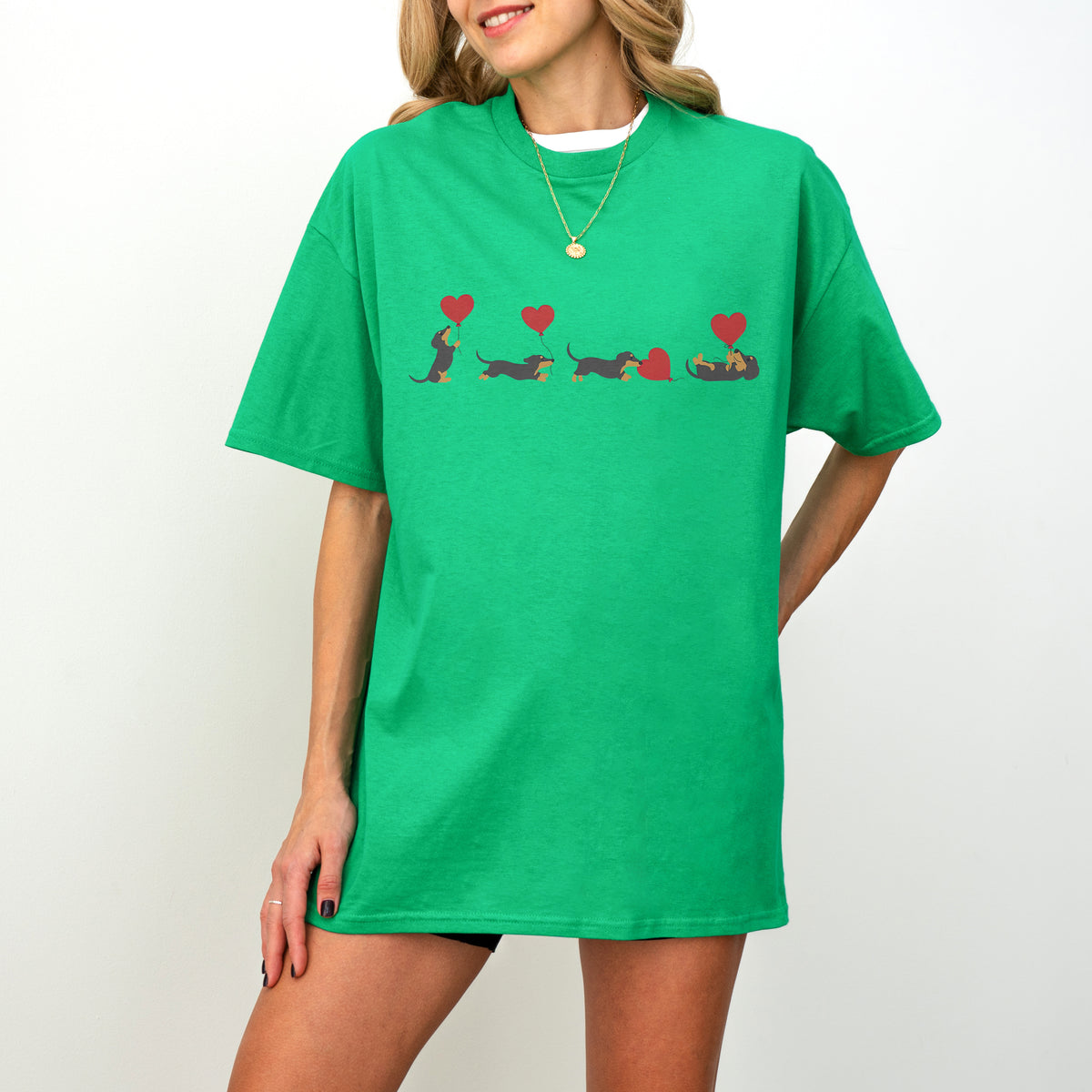 Dachshund With Heart Balloons Shirt