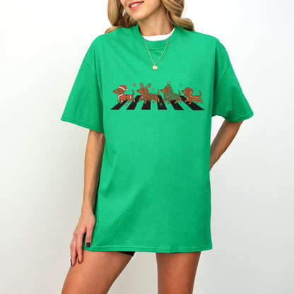 Abbey Road Dachshund Christmas Shirt