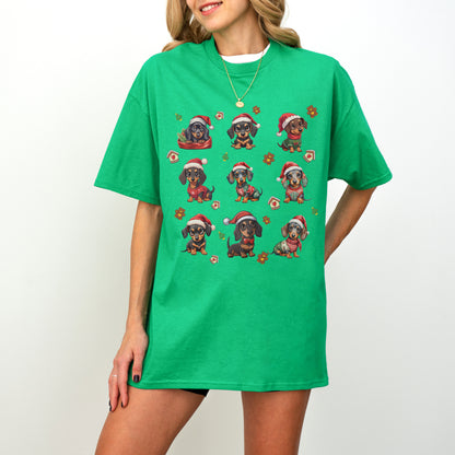 Dachshund Christmas T-Shirt for Dog Lovers and Wiener Dog Moms