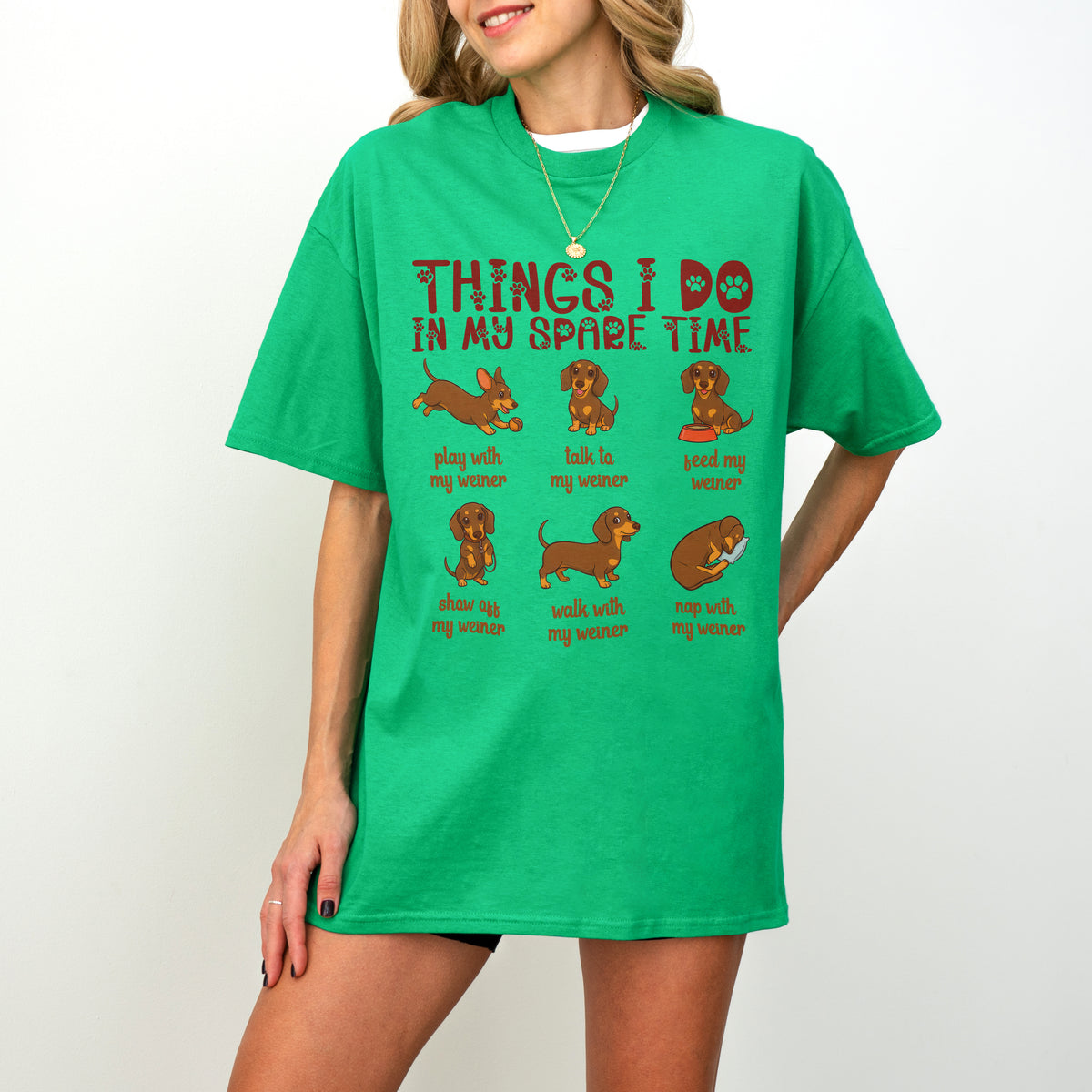 Things I Do in My Spare Time Dachshund Shirt