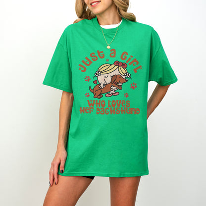 Just a Girl Who Loves Her Dachshund Mom Shirt