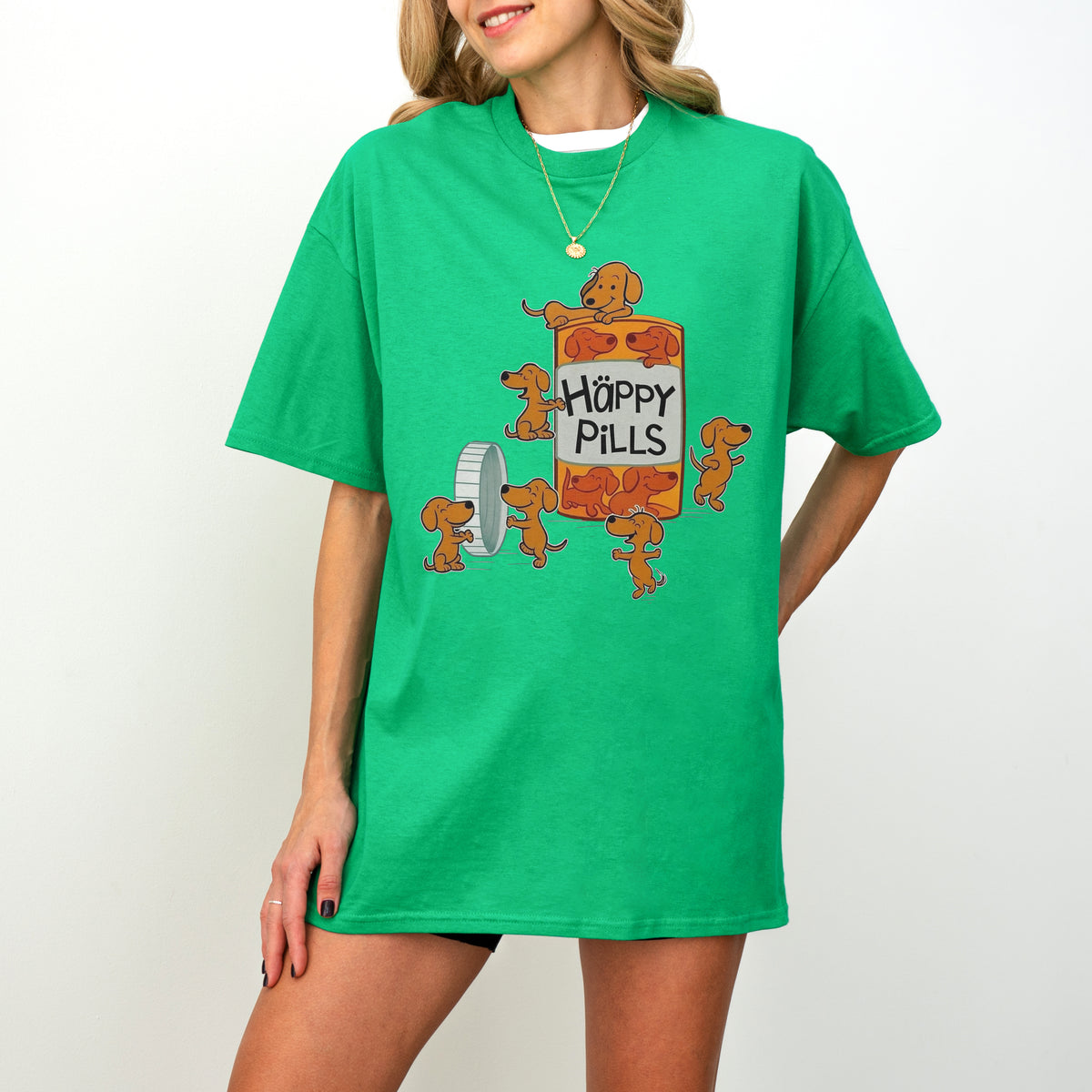 Happy Pills Dachshund Shirt Cute Doxie Gift