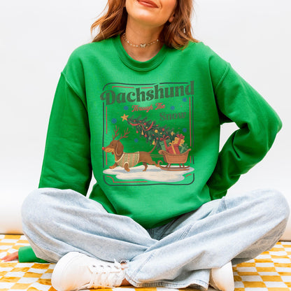 Dachshund Through the Snow Christmas Sweatshirt
