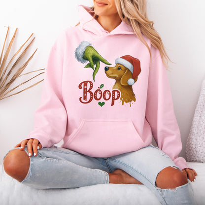 Boop Dachshund Christmas Hoodie – Funny Green Hand Holiday