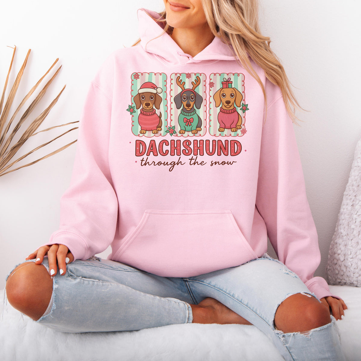 Dachshund Through the Snow Trio Christmas Hoodie