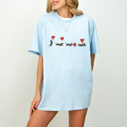 Dachshund With Heart Balloons Shirt