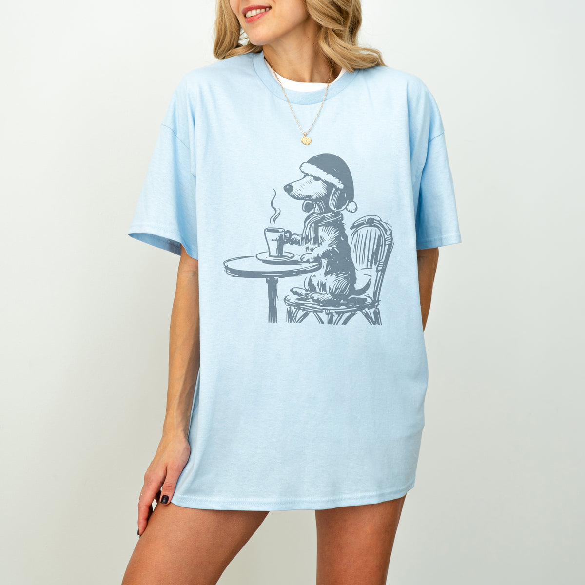 Vintage Dachshund Shirt Funny French Coffee Dog Tee