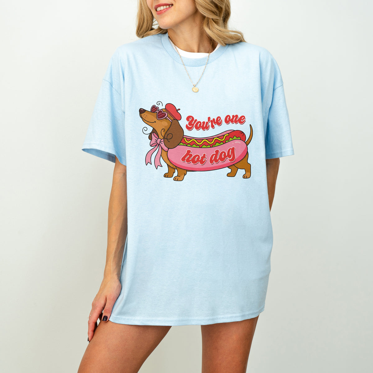 You Are One Hot Dog Dachshund Valentine Shirt