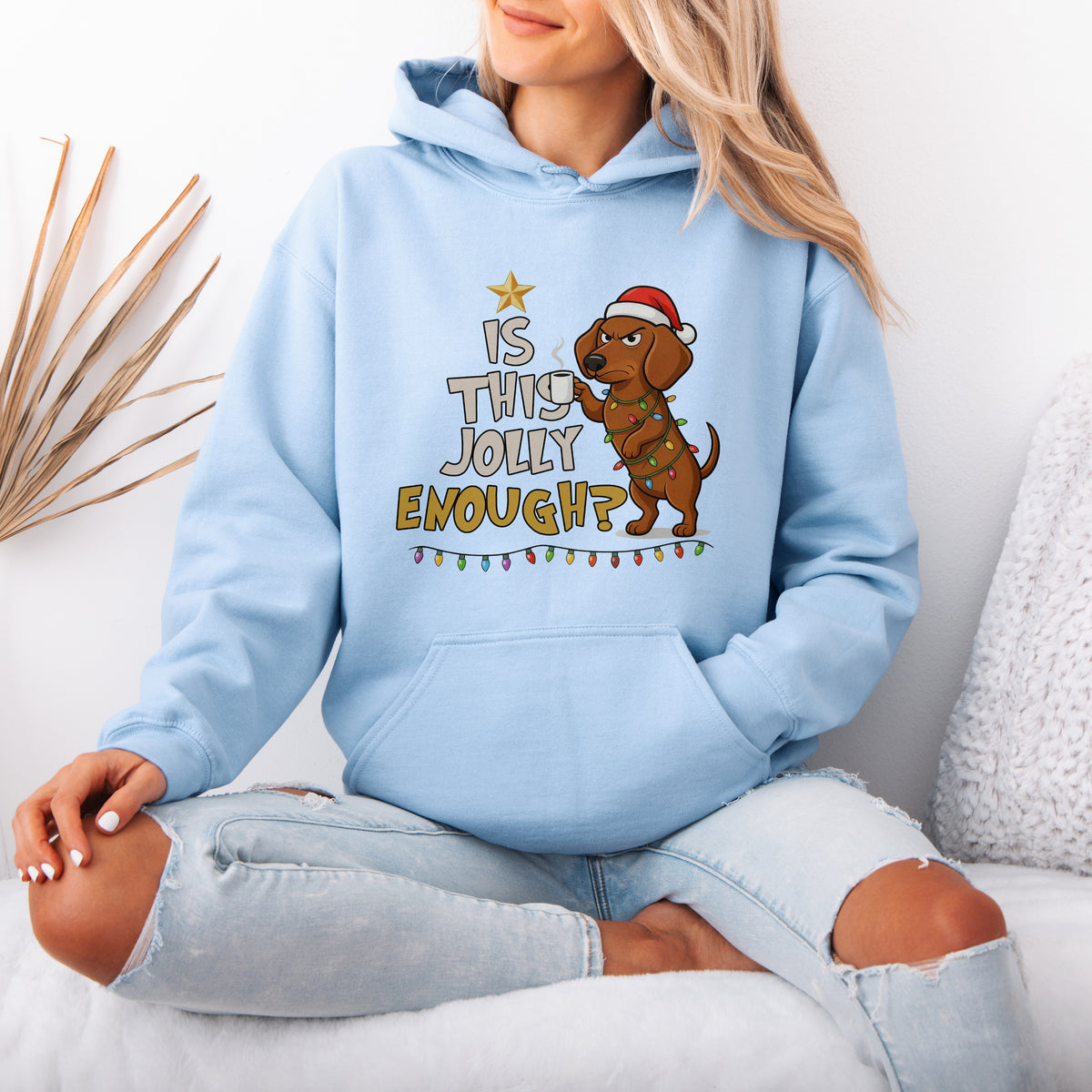 Is This Jolly Enough Dachshund Christmas Hoodie