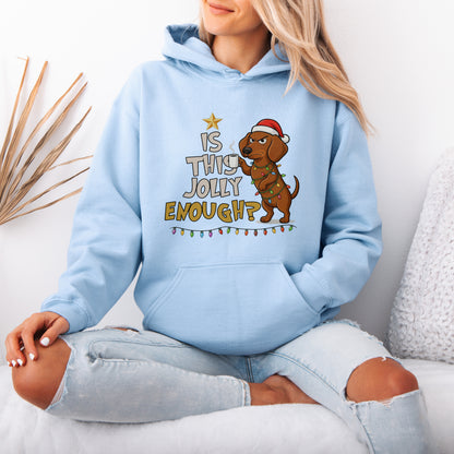 Is This Jolly Enough Dachshund Christmas Hoodie