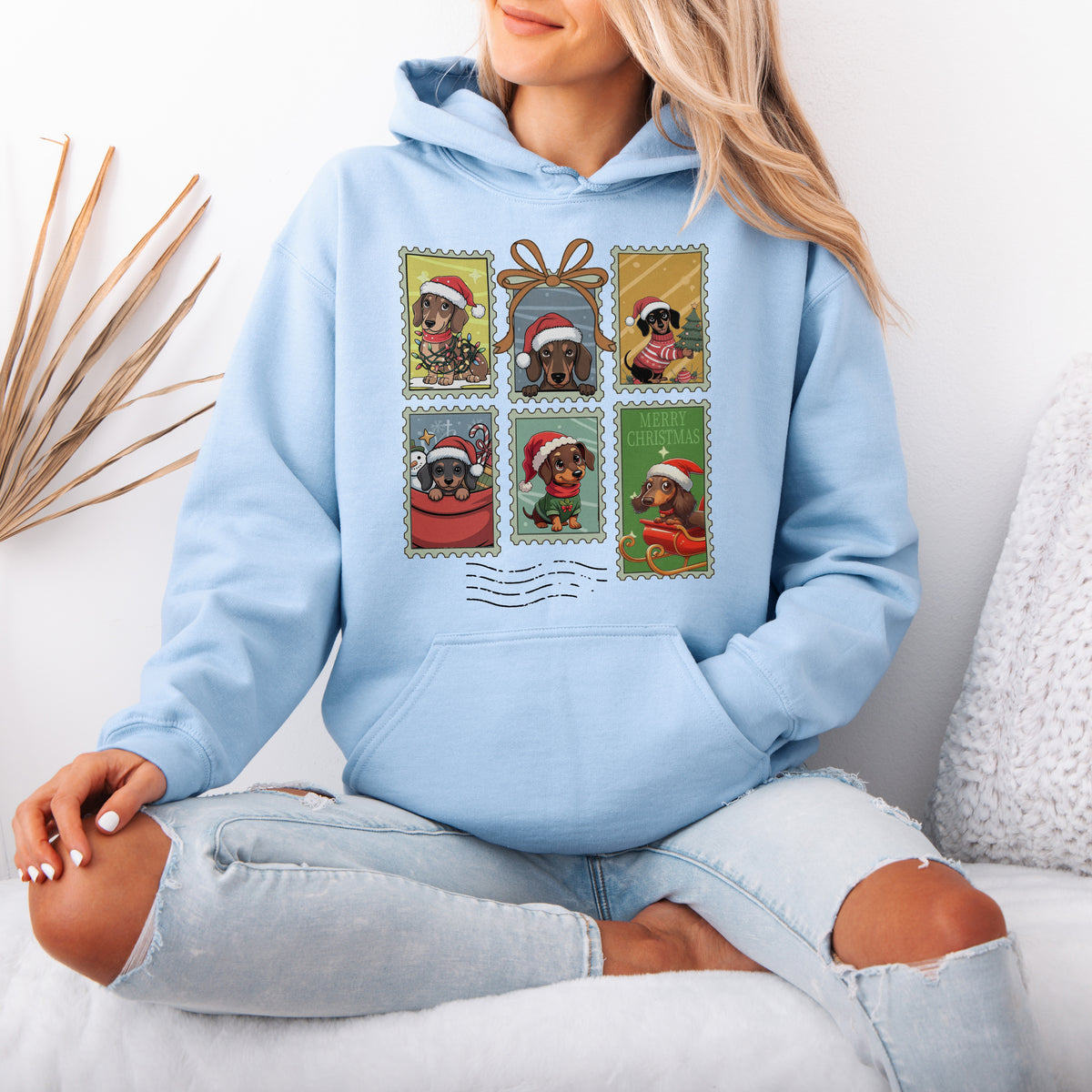 Dachshund Christmas Hoodie Cute Holiday Dog Lover Gift