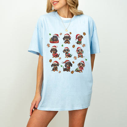 Dachshund Christmas T-Shirt for Dog Lovers and Wiener Dog Moms