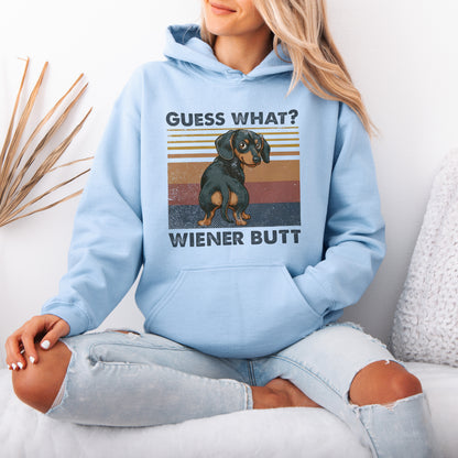 Guess What Wiener Butt Dachshund Hoodie Cute Doxie Gift