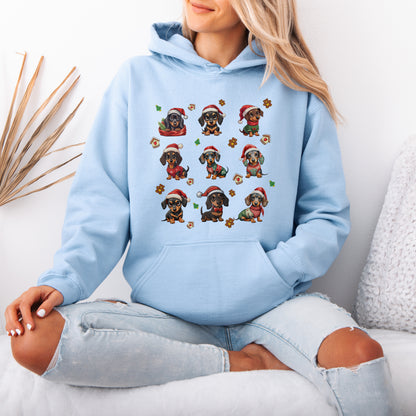 Dachshund Christmas Hoodie for Dog Lovers and Wiener Dog Moms