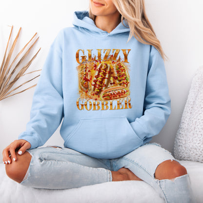 Glizzy Gobbler Hoodie Funny Hot Dog Meme Gift for Food Lovers