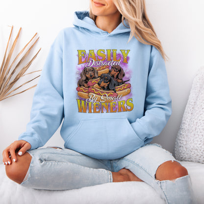 Easily Distracted by Small Wieners Funny Dachshund Hoodie