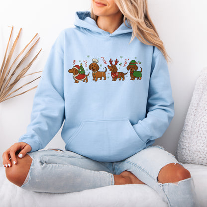 Funny Christmas Dachshund Dog Cute Christmas Puppy Hoodie