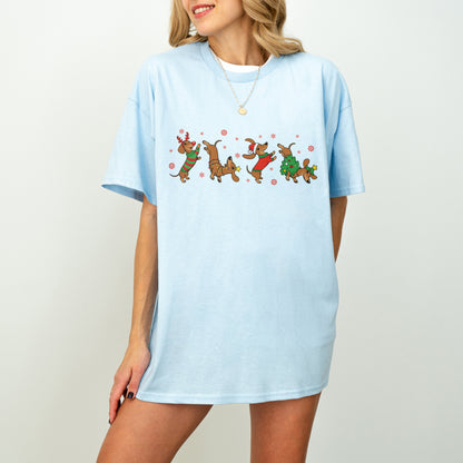 Funny Dachshund Christmas Shirt Dog Lover Gift Xmas Crewneck T
