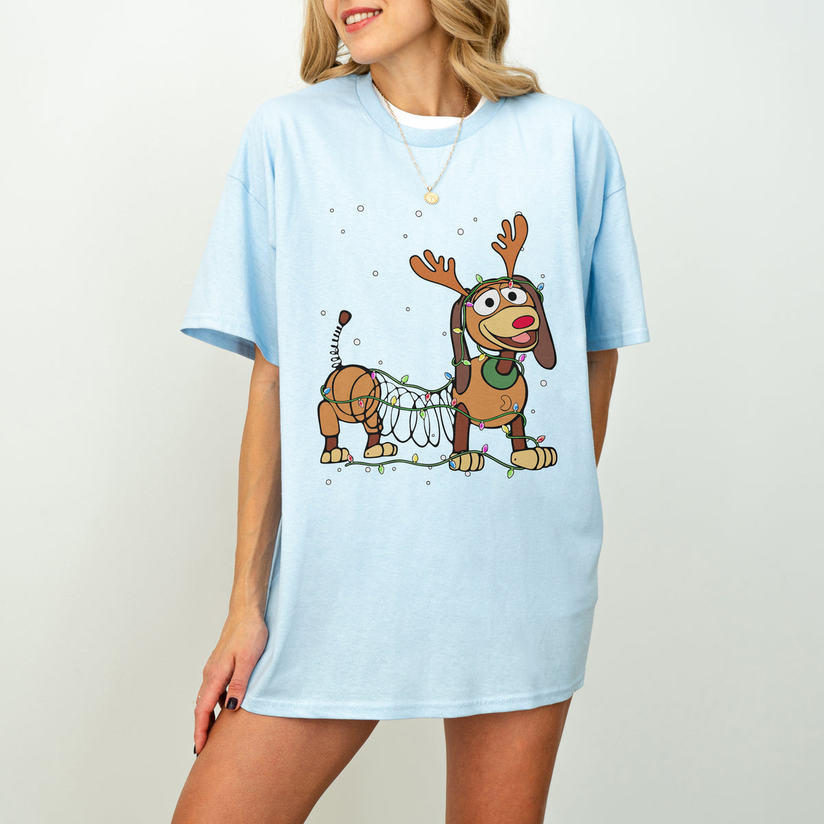 Reindeer Lights Dachshund Christmas Shirt – String Lights Pup