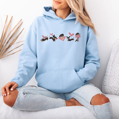 Valentine Dachshund Love Hoodie – Cute Dog Valentine Design