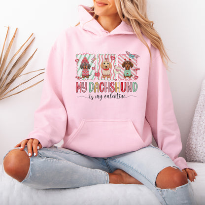 My Dachshund Is My Valentine Hoodie