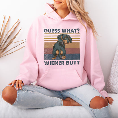 Guess What Wiener Butt Dachshund Hoodie Cute Doxie Gift