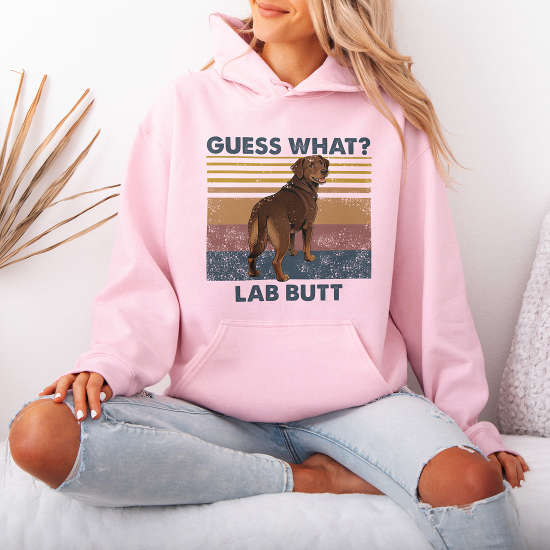 Guess What Labrador Butt Hoodie – Funny Hooded Sweatshirt for Dog Lovers, Cute Gift