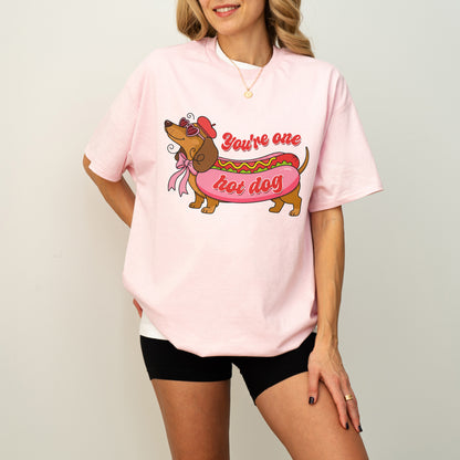 You Are One Hot Dog Dachshund Valentine Shirt
