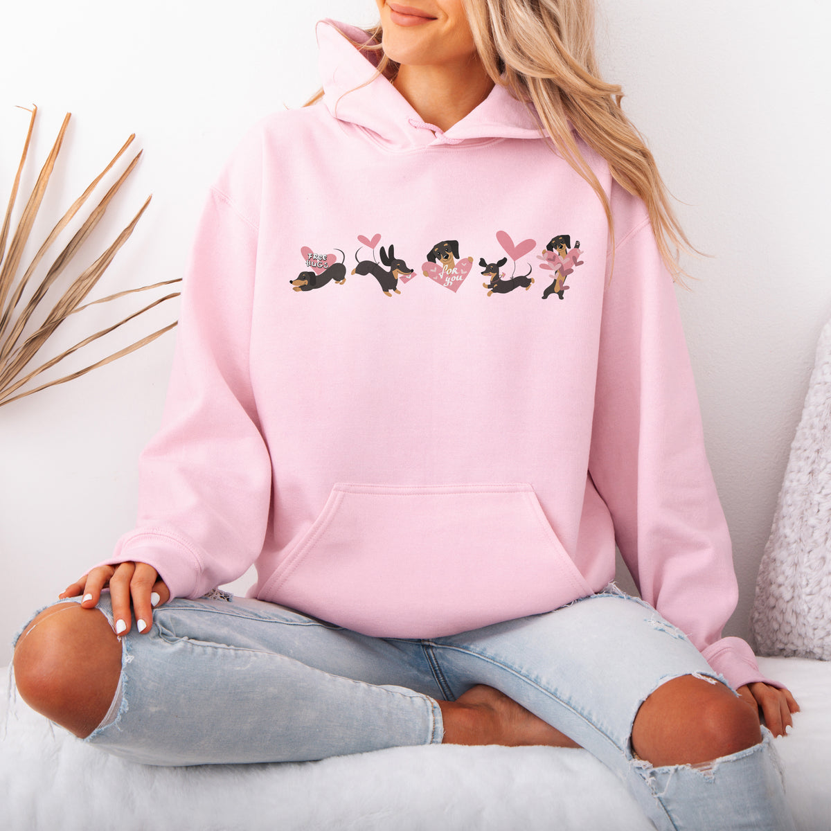 Valentine Dachshund Love Hoodie – Cute Dog Valentine Design