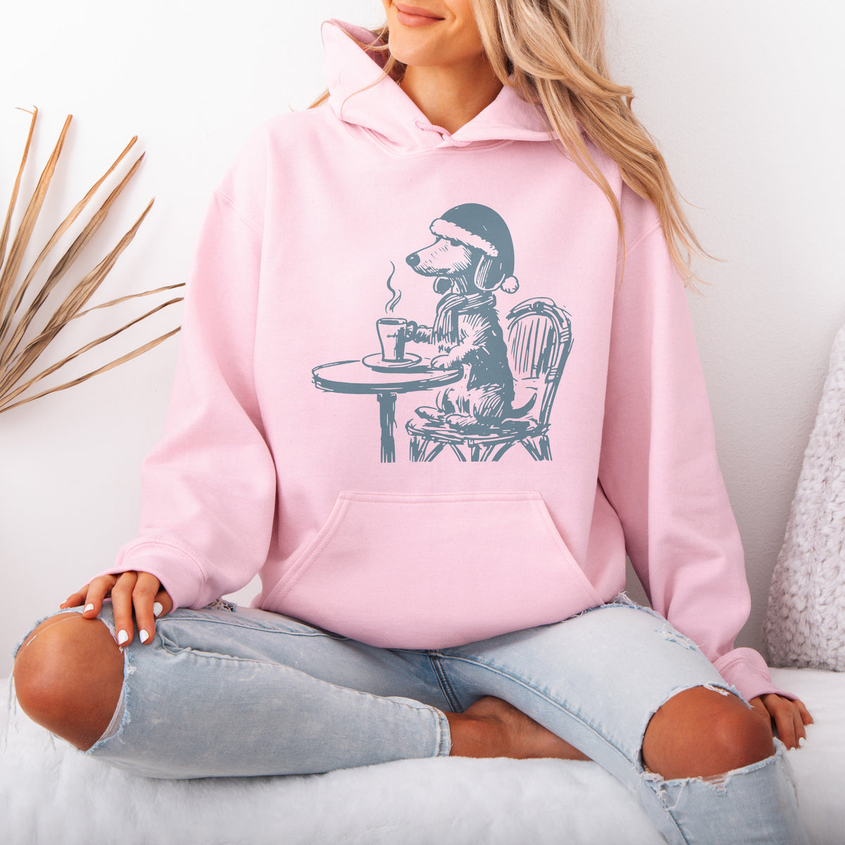 Vintage Dachshund Shirt Funny French Coffee Dog Hoodie