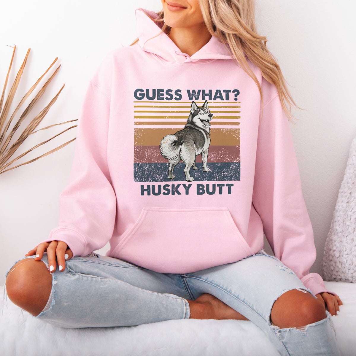 Guess What Husky Butt Hoodie – Funny Dog Lover Gift