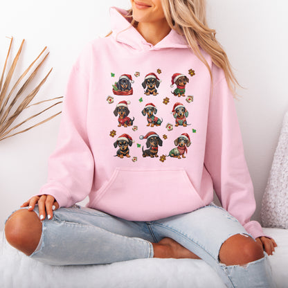 Dachshund Christmas Hoodie for Dog Lovers and Wiener Dog Moms
