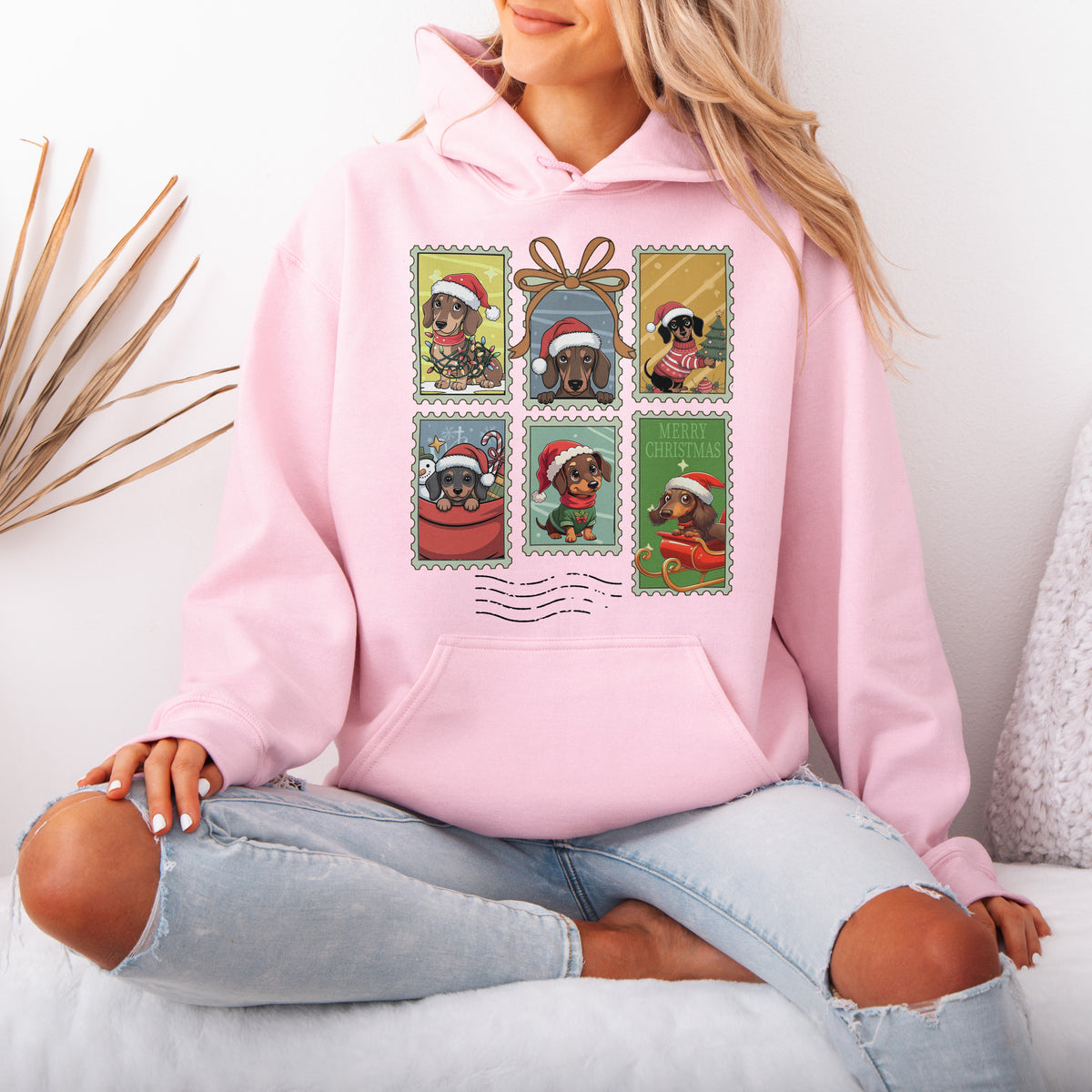 Dachshund Christmas Hoodie Cute Holiday Dog Lover Gift