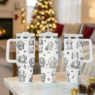 Long Haired Dachshund 40oz Engraved Insulated Tumbler