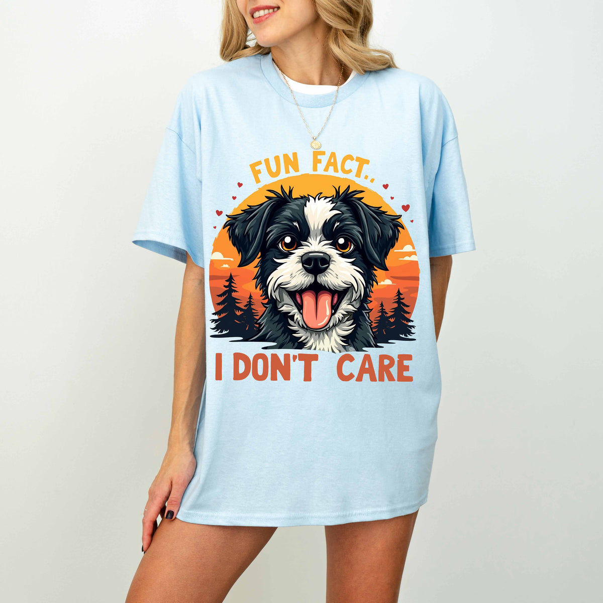 Fun Fact I Don’t Care Funny Dog T-Shirt