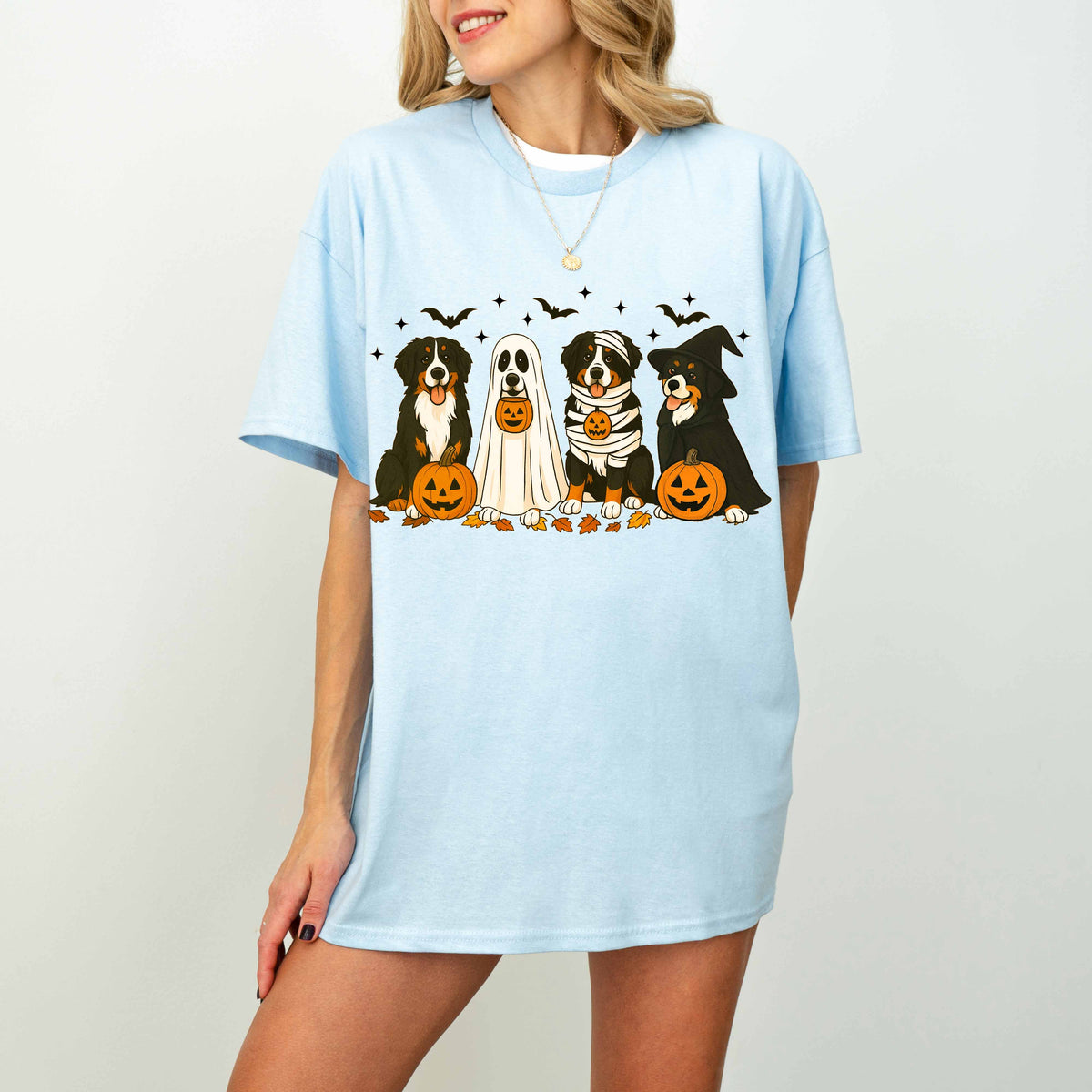 Bernese Mountain Dog Halloween Shirt – Fall Pumpkins Gift