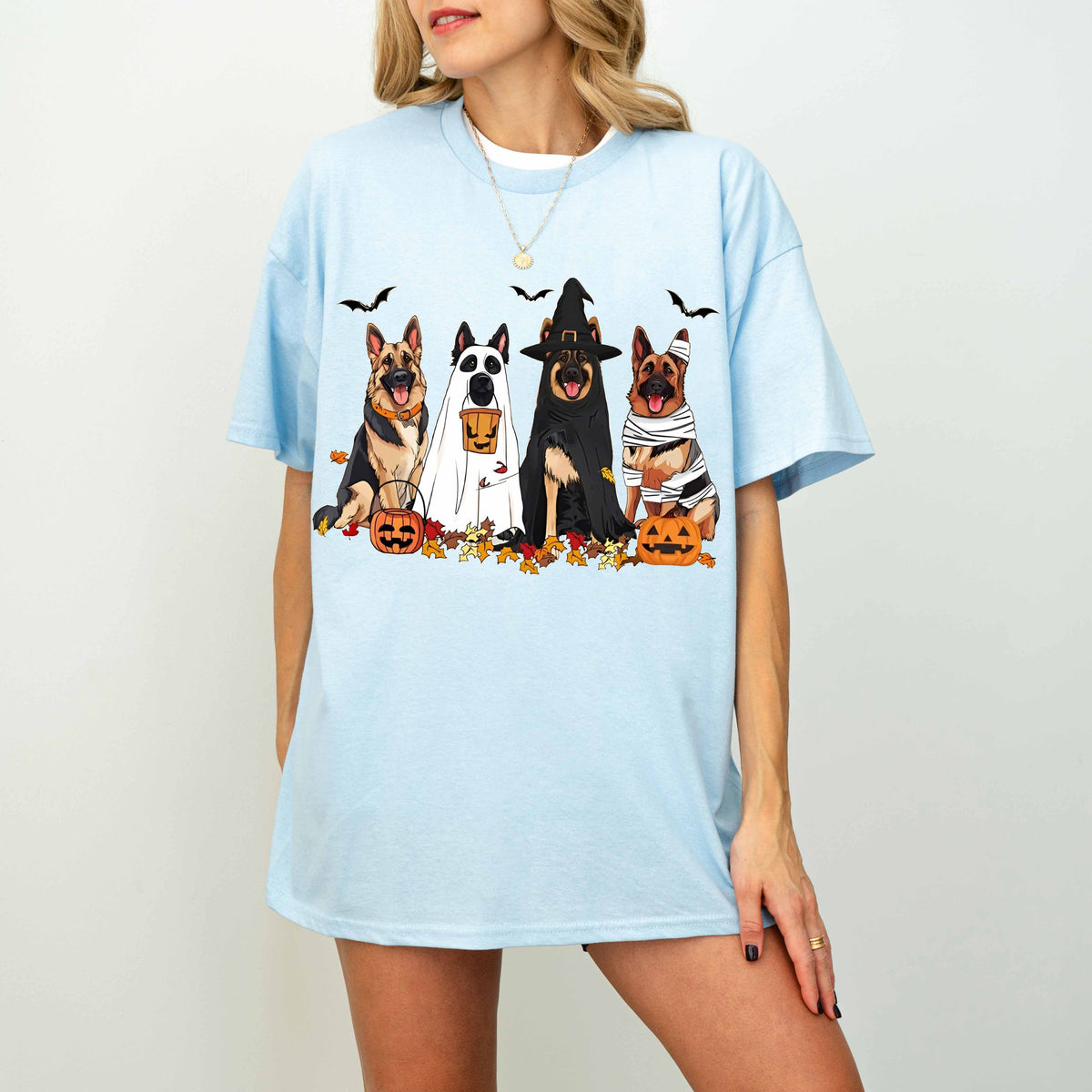 German Shepherd Halloween Shirt – Fall Ghost Dog Gift