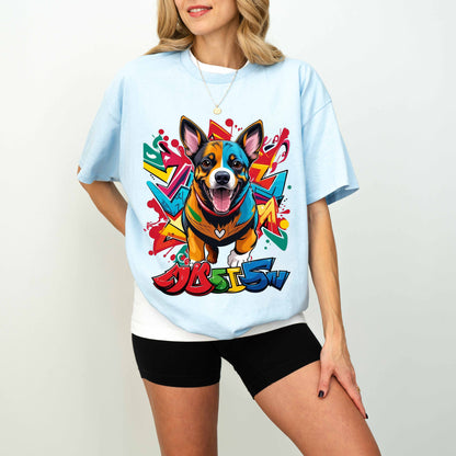 Colorful Graffiti Funny Dog T-Shirt