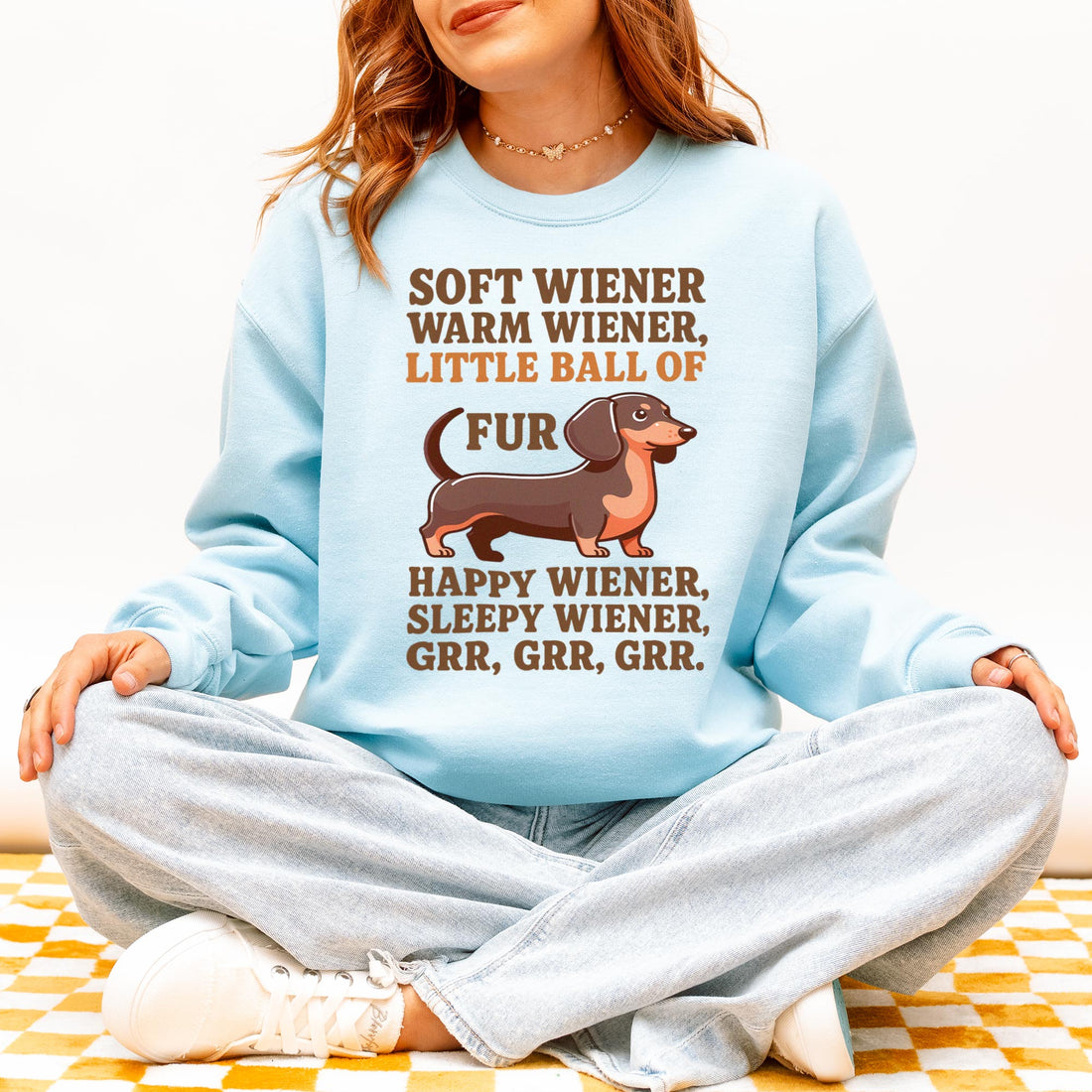Soft Wiener Warm Wiener Dachshund Sweatshirt – Funny Wiener Dog Parody Pullover for Dog Lovers