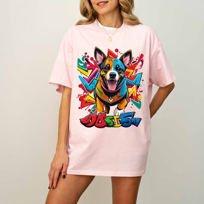 Colorful Graffiti Funny Dog T-Shirt