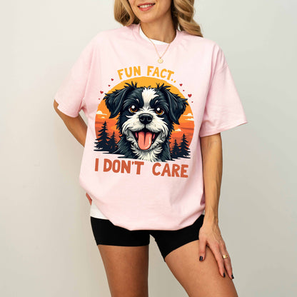 Fun Fact I Don’t Care Funny Dog T-Shirt