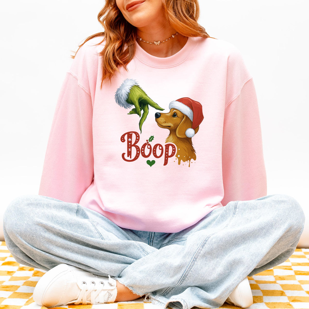 Boop Dachshund Christmas Sweatshirt – Funny Holiday Doxie