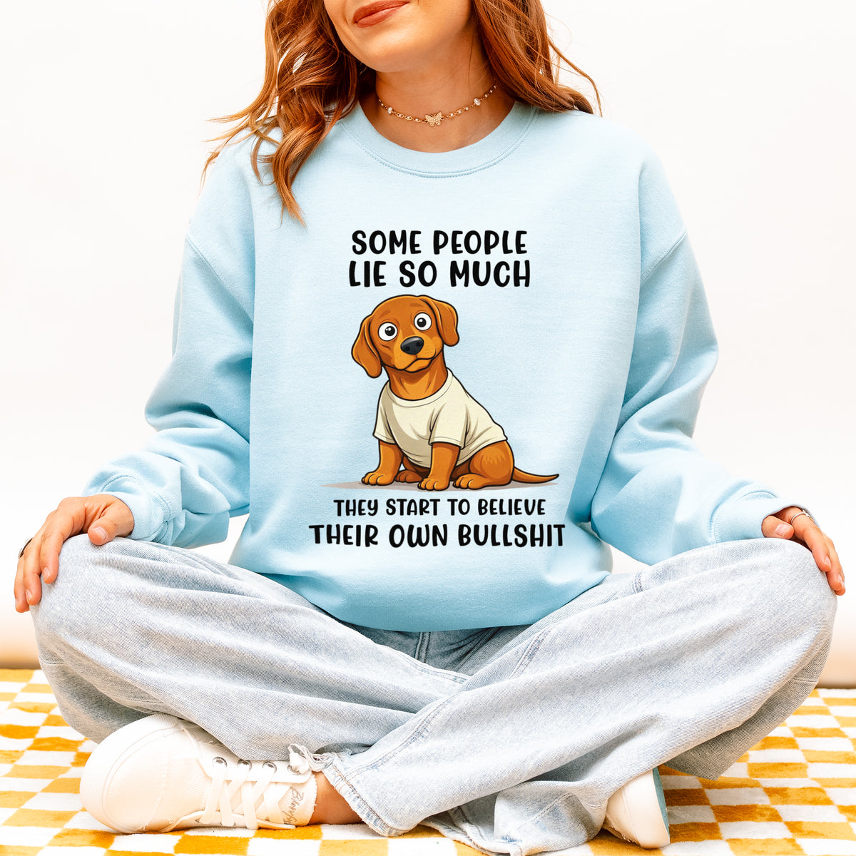 Funny Dachshund Sweatshirt Sarcastic Wiener Dog Humor Gift
