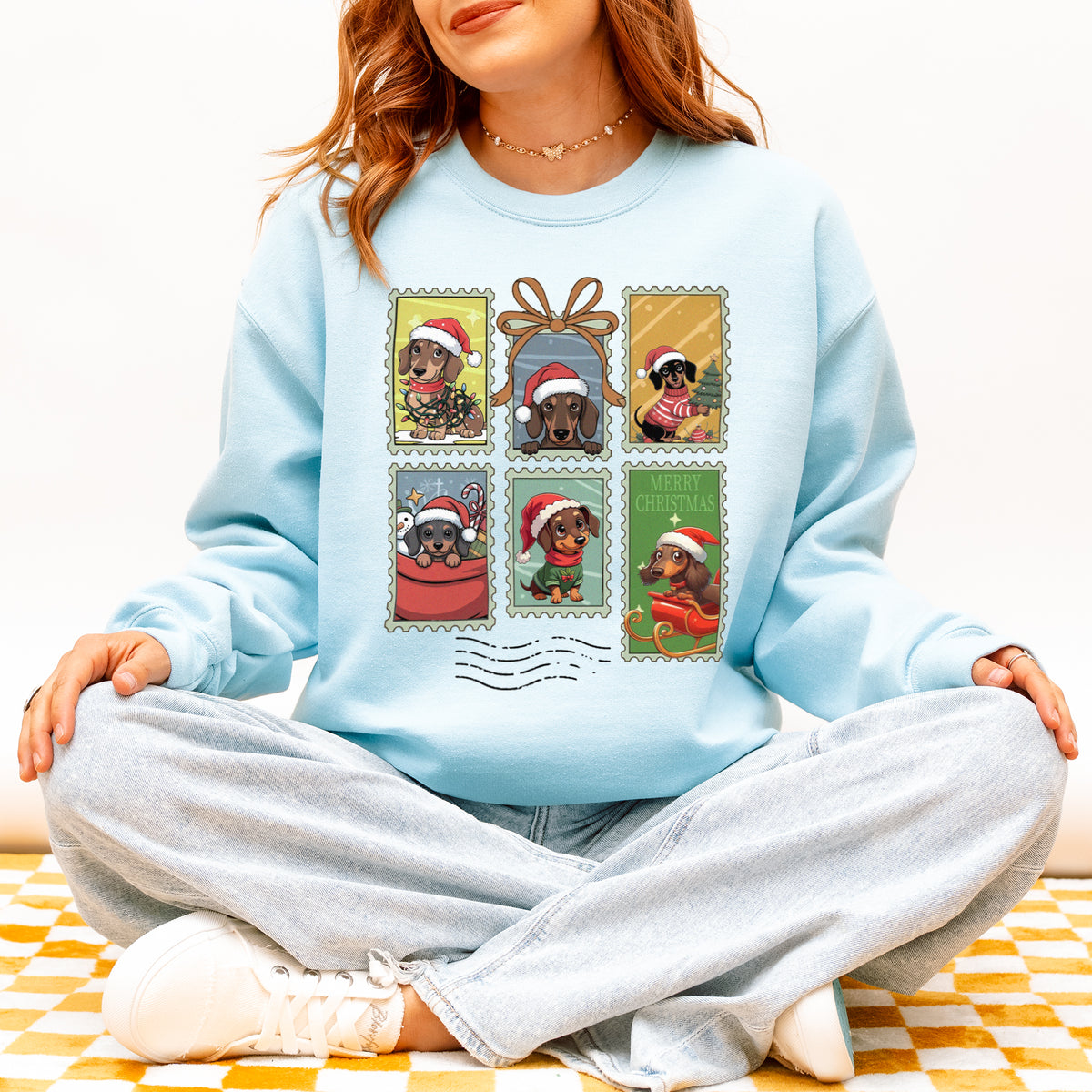 Dachshund Christmas Sweatshirt Cute Holiday Dog Lover Gift