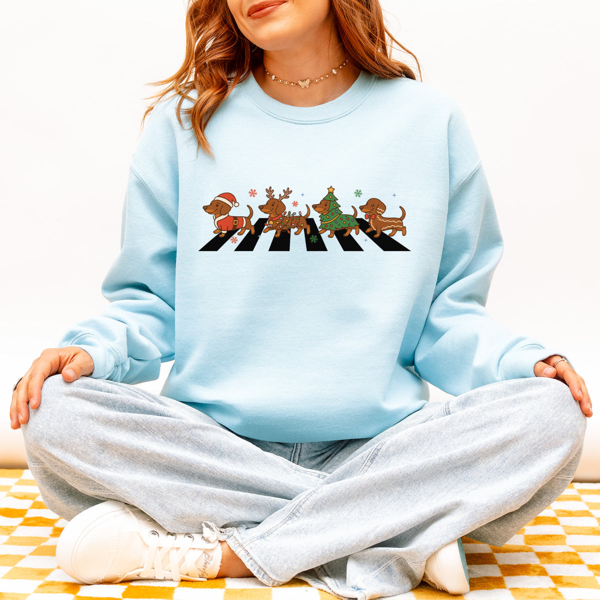 Abbey Road Dachshund Christmas Sweatshirt