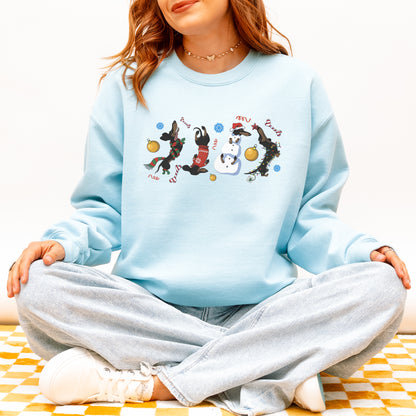 Christmas Dachshund Chaos Sweatshirt – Funny Holiday Wiener Dog