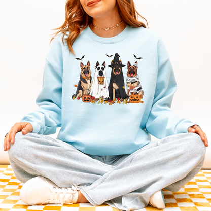 German Shepherd Halloween Sweatshirt – Fall Ghost Dog Gift